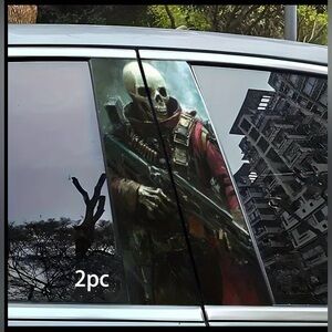 Skull Soldier Car Window Decals - 2pc